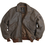 Alpha Brown Leather 45/P Jacket