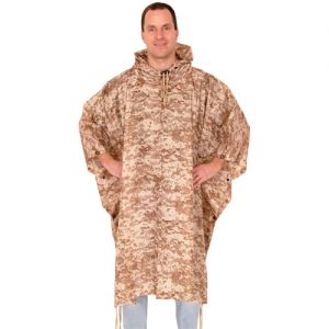 DIGITAL DESERT CAMO PONCHO IN STUFF BAG