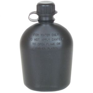 1QT PLASTIC CANTEEN BLACK