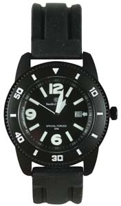 S & W PARATROOPER RUBBER BAND WATCH - BLACK FACE