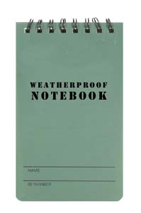 3" X 5" MILITARY STYLE WEATHERPROOF NOTEBOOK - OD