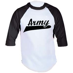 ARMY 3/4 SLEEVE T-SHIRT BLACK