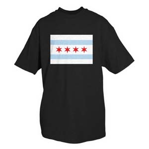 CHICAGO FLAG T-SHIRT BLACK