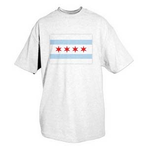 CHICAGO FLAG T-SHIRT WHITE