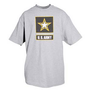ARMY STAR T-SHIRT, GREY L