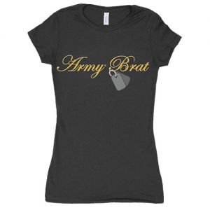 WOMEN'S COTTON TEE ARMY STAR BRAT - BLACK