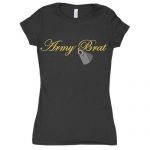 WOMEN'S COTTON TEE ARMY STAR BRAT - BLACK