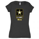 WOMEN'S COTTON TEE ARMY STAR MOM - BLACK