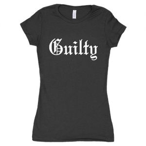 WOMEN'S COTTON TEE GUILTY - BLACK