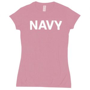 WOMEN'S COTTON TEE NAVY PINK