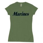 WOMEN'S COTTON TEE MARINES - OD