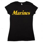 WOMEN'S COTTON TEE MARINES BLACK