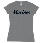 WOMEN'S COTTON TEE MARINES GREY