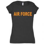 WOMEN'S COTTON TEE AIR FORCE BLACK