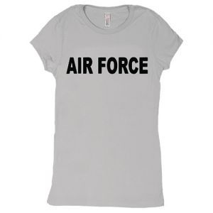 WOMEN'S COTTON TEE AIR FORCE - GREY L