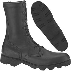 Black Combat Vulcanized Boot