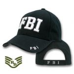 DeLuxe Law Enf. Caps, FBI, Black