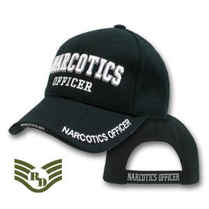 DeLuxe Law Enf. Caps, Narcotics, Black