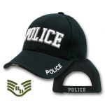DeLuxe Law Enf. Caps, Police, Black