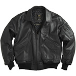 Alpha Black Leather 45/P Jacket