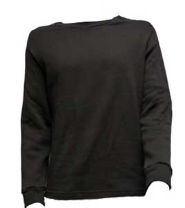 POLYPRO TOP, CREW NECK, BLACK