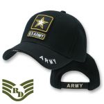 Legend Milit. Caps, Army Star, Black