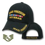 DeLuxe Milit. Caps, IraqiFree.Vet, Black
