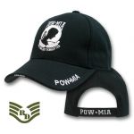 DeLuxe Milit. Caps, POW*MIA, Black