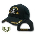 DeLuxe Milit. Caps, Special RD, Black