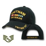 Legend Milit. Caps, Vietnam Vet, Black