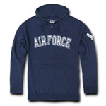 Full Zip Fleece Hoody, Airforce,