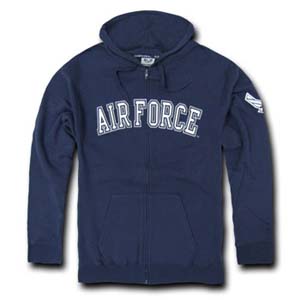 Full Zip Fleece Hoody, Airforce,