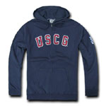 Full Zip Fleece Hoody, Coast Guard, Navy