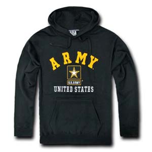 Army Fleece Pullover, Black