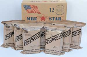 3 Square MRE's- 12 meals w/heaters