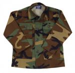 Kids 4-Pocket BDU Coat, Woodland Camo