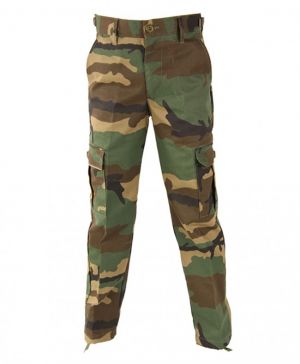 Kids BDU Trousers, Woodland Camo