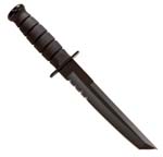BLACK KA-BAR W/ TANTO SERRATED BLADE