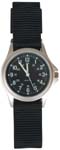 MILITARY FIELD 24 HR WATCH- BLACK STRAP/BLACK FACE