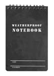 4" X 6" MILITARY STYLE WEATHERPROOF NOTEBOOK - BLACK