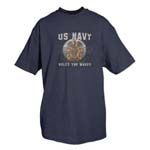 US NAVY RULES THE WAVES MEN'S T-SHIRT NAVY