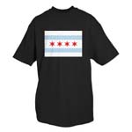 CHICAGO FLAG T-SHIRT BLACK