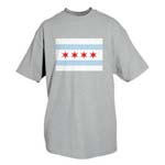 CHICAGO FLAG T-SHIRT GREY