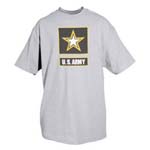 ARMY STAR T-SHIRT, GREY L