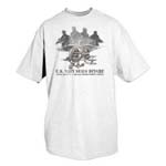 U S NAVY SEALS T-SHIRT, WHITE